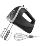 Oster FPSTHM2578 6-Speed Retractable Cord Hand Mixer with Clean Start, Black