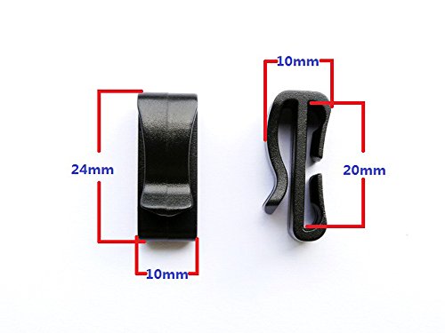 Webbing Ending Clip Quick Slip Keeper Buckle for Backpack Adjusting Strap Black (3/4")