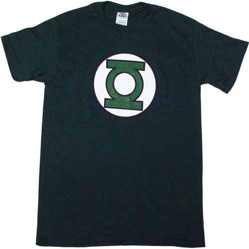  DC COMICS GREEN LANTERN GLOW-IN-THE-DARK LOGO COTTON T-HIRT