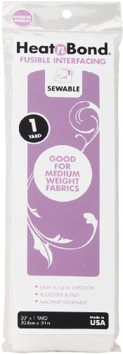Thermoweb Heat'n Bond Medium Weight Iron-On Fusible Interfacing-White 20"X36"