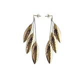 Dean Harris for Target Sterling Silver Triple-Leaf Pod Drop Earrings