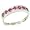 Solid English Sterling Silver Ladies Natural Ruby Eternity Band Ring - Size 5 - Finger Sizes 5 to 12 Available