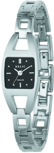 Relic Large Link Silvertone Watch