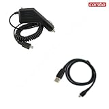 Samsung Intercept Moment 2 M910 Combo Rapid Car Charger + USB Data Charge Sync Cable for Samsung Intercept Moment 2 M910