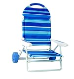 Rio Brands 5 Position Beach Chair with Wheels