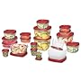 Rubbermaid FG7K3900CHILI Easy Find Lid 18-Piece Food-Storage Container Set with Lids
