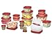 Kitchen & Housewares : Rubbermaid FG7K3900CHILI Easy Find Lid 18-Piece Food-Storage Container Set with Lids