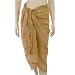 Sarong Pareo Wrap, Camel Colored Paisley Lotus Flower Sheer Lightweight Cotton Print