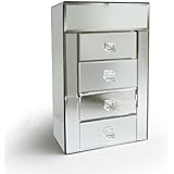 The Jay Companies 4-Drawer Mirror Jewelry Box, Copper