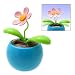 Flip Flap Solar Powered Flower Gift Blue Flowerpot