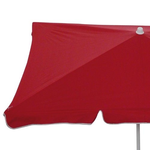 Parasol coton rectangulaire - inclinable - 180x130 cm - rouge