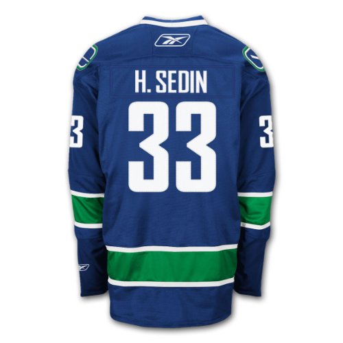 Henrik Sedin Vancouver Canucks Reebok Premier Replica Home NHL Hockey Jersey Size L