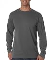 UltraClub Organic Men's Ring-Spun Organic Cotton Long-Sleeve Crewneck Tee