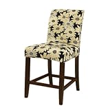 BLACK PEPPERCORN FLORAL SLIP OVER FOR A COUNTER STOOL OR BAD STOOL BY POWEL ....