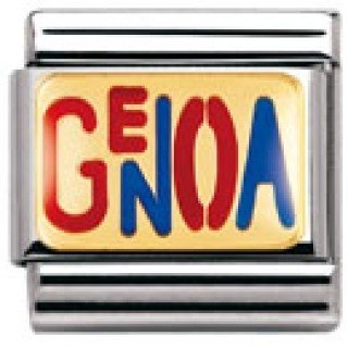 Nomination Composable Classic WRITINGS SPORT Edelstahl, Email und 18K-Gold (GENOA) 030252 Preisvergleich