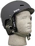 Bern Macon 09 Men's Snowboard Helmet - Matte Grey w/ Plaid Visor