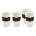 Wolfgang Puck Latte Mugs, White/ Blue, Set of 4