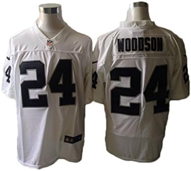 Pnony Men's Oakland Raiders #24 Charles Woodson football jerseys