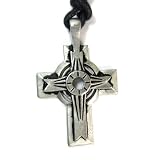 Ethereal Cross, Cleanliness of Mind and Soul, Pewter Pendant with Adjustable Cord Necklace