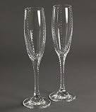 Faberge Bristol Crystal Champagne Flutes - Pair