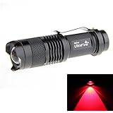 Ultrafire 7W 300LM CREE Q5 LED 3-Mode Mini Black Shell Portable Flashlight Torch Adjustable Focus Zoom Lamp