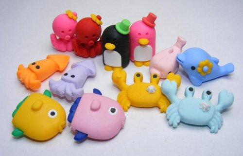Iwako: Japanese Eraser / Animal / Sea Mate / 12PCS