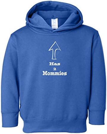 Heartfelt Pride - Arrow (This Guy/Gal) Has 2 Mommies - Toddler Hooded Sweatshirt 4T Royal Blue