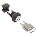 Omron A165K-A2AL-2 Key Type Selector and Switch, Solder Terminal, IP65 Oil Resistant, 16mm Mounting Aperture, 2 Notches, Automatic Reset Method, Left Key Release Postion, Square,Double Pole Double Throw Contacts
