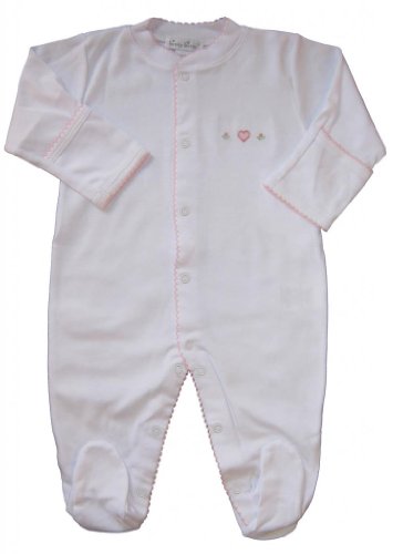 Kissy Kissy Baby-girls Homeward Bound Hearts Embroidered Footie
