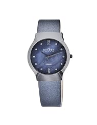 Skagen Womens 817SBLBC1 Quartz Ceramic Blue Mother-Of-Pearl Dial Watch