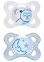 MAM 523311 - Night Silikon 0-6, Schnuller, f�r Jungen, Doppelpack, farblich sortiert - BPA frei