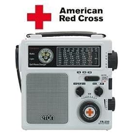 American Red Cross Emergency AM / FM / Shortwave Radio with Flashlight Siren Flashing Red Signal Light Built-in Power Generator and Cell Phone Charger - A Must Have For All Camping Hiking Exploring Trips or Any Natural Disasters