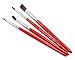 60-4PS Red Sable 4pc Flat/Round Brush
