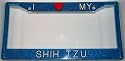 Blue Glitter I Love My Shih Tzu Frame
