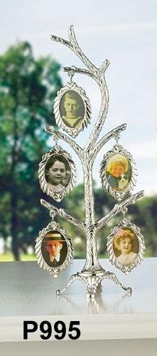 Lawrence Frames Family Tree 5Photo Picture Frame Silver Metal