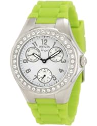 Invicta Womens 1639 Angel White Dial Crystal Accented Watch