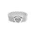 Tiffany Inspired Sterling Silver Heart Mesh Ring