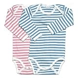 Under the Nile Long Sleeve Babybody - Pink, Blue or Natural Organic Cotton