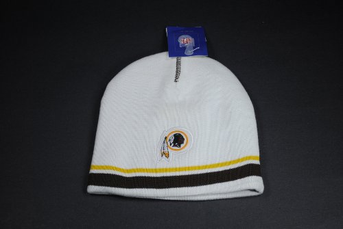 Washington Redskins Reebok Reversible White Brown Knit Beanie Cap
