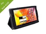 Poetic(TM) Slimbook Leather Case for Acer Iconia Tab A100 7-Inch Android Tablet Wi-Fi (Black)