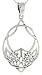 Sterling Silver Celtic Knot Pendant 1 3/8 (35mm) With a thin 18 Silver Box Chain