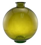Espana 15.75 Inch Tall Large Round Glass Vase, Olive