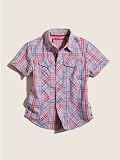 GUESS Kids Boys Short-Sleeve Plaid Shirt