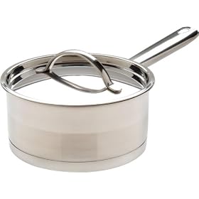 Saucepan With Lid, Stainless Steel 18/10, Induction, Double Bottom, 16cm, 1.5L