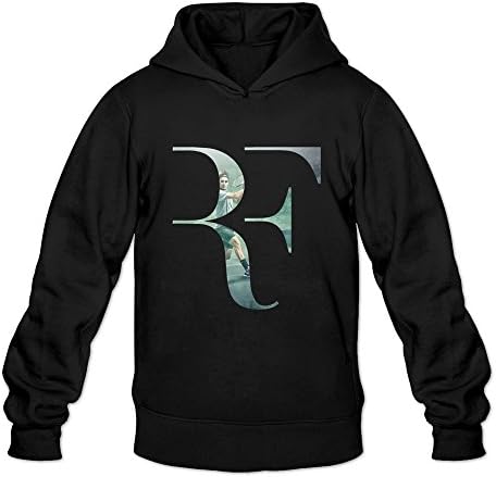 Koala Men's Tennis Superstar Roger Federer U.S. Open 2015 Sweatshirt Hoodies Black Size M