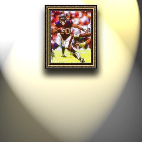 Completely Handpainted American Football Sport Painting, Custom Order FL731, Oil on Canvas, with Option to Paint Jerry, Brett & Co. from Any Other Favorite Photograph or Picture, Unframed, Size 20'' x 26