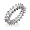 Eve's Addiction Sparkling Marquise Cut CZ Sterling Silver Band, 6