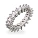 Eve's Addiction Sparkling Marquise Cut CZ Sterling Silver Band