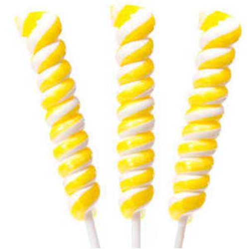 Yellow & White Tesla's Tiny Twist Lollipops 10 Piece Box