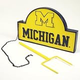 MICHIGAN WOLVERINES NCAA LOGO ESTATE GARDEN SIGN!